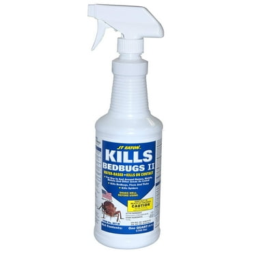 JT Eaton Kills Bedbugs II 207-W Bed Bug Killer, Non-Staining Water Based Insect Spray for Indoors 1 qt