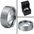 thumbnail image 4 of Charming Jewelers Tungsten Wedding Band Ring 8mm for Men Women Comfort Fit Pipe Cut Brushed Polished Lifetime Guarantee Size 11, 4 of 4