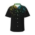 thumbnail image 1 of Fotbe Night Rainbow Sparkles Camisa Hawaiana para Hombre Unisex – Camisa Casual de Verano con Botones de Manga Corta de Algodón y Lino,Large, 1 of 7