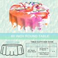 thumbnail image 2 of Pink Flamingo Round Table Cloth 60 Inch,Tropical Palm Leaf Tablecloth Waterproof Stain Resistance Wrinkle Polyester Circle Table Cover for Home Kitchen Dining Party Camping Pinic Decor, 2 of 6