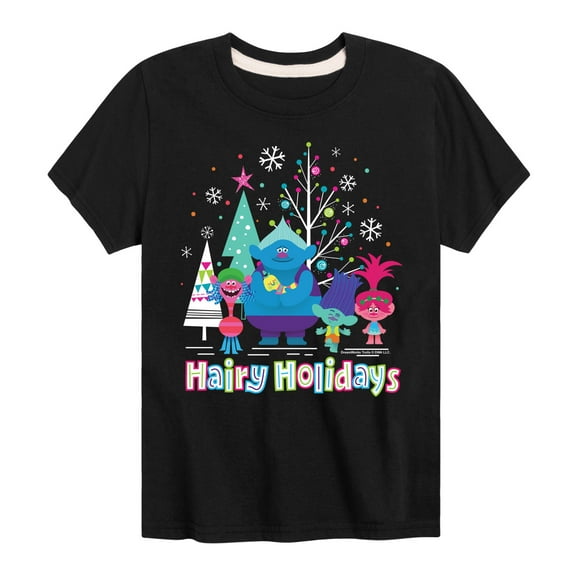 Trolls - Hairy Holidays - Toddler & Youth Short Sleeve Graphic T-Shirt