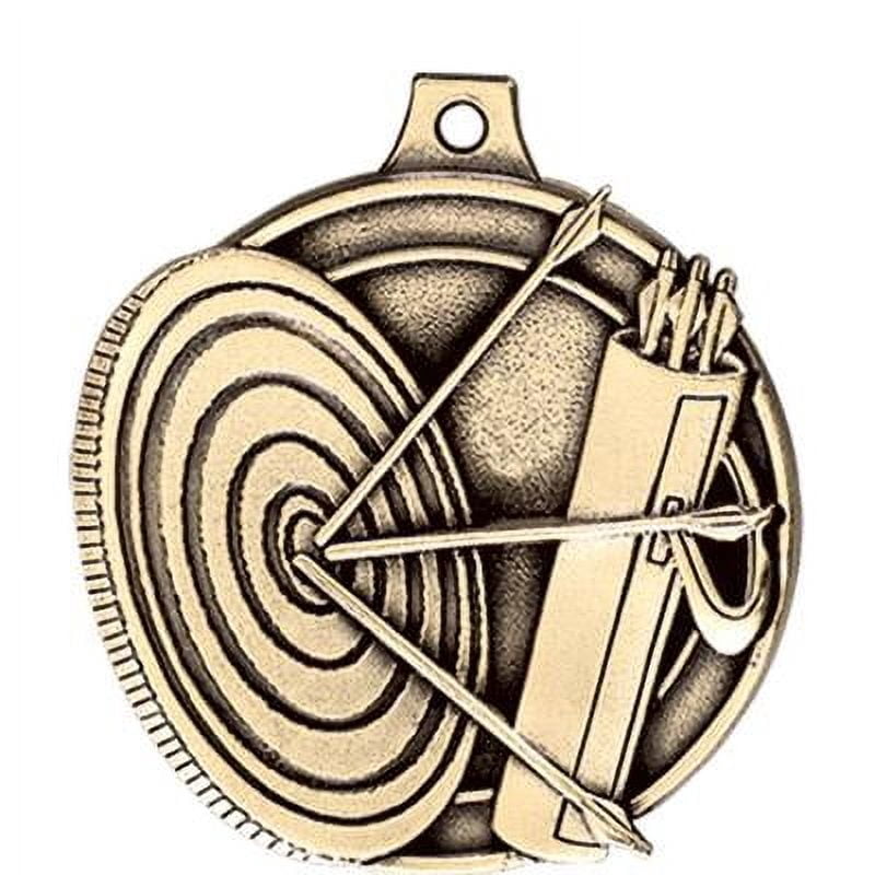 Archery Medals, 2" Gold Diecast Archery Medal Award 5 Pack
