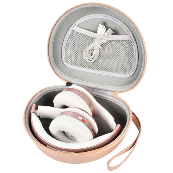 Headphone Case for Beats Solo 4/ for TOZO HT2/ for Glynzak/for Beats Studio Pro On-Ear Headphones, Foldable Bluetooth Wireless Headset (Extra Large) - Rose Gold