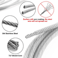 thumbnail image 3 of 8 Pack Fil de Suspension Réglable pour Photos Supporte 50 Lbs Matériel de Suspension, 2M X 1.5mm Fil en Acier Inoxydable, 3 of 5