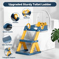 thumbnail image 5 of COOSEYA Potty Training Seat,Potty Training Toilet for Kids,Toddler Toilet Seat with Ladder,Children 12+ Months (Navy blue & yellow), 5 of 9
