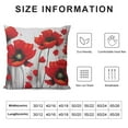 thumbnail image 5 of RUIYC  Poppy Flower Throw Pillow Cover Vintage Red Poppy Flower Decorative Rectangular Pillowcase for Sofa and Bed Couch, 5 of 5