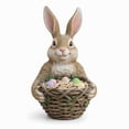 thumbnail image 2 of Easter Decorations Easter Bunny Bird Feeders Outdoor Tree Face Bird Feeder Hanging Easter Bunny Basket With Eggs Tree Sculptures Whimsical Tree Sculpture Garden Peeker Yard Decoration, 2 of 3