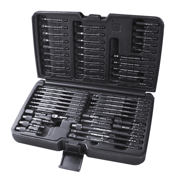 Steelman 78633 SteelmanPRO Impact Grade Bit Drivers, 50 Piece Set With Case