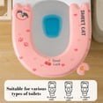 thumbnail image 5 of Eva Toilet Seat Cover, Cat Patterns Travel Portable Toilet Mats, Washable Reusable Toilet Seat Cushions Pasted Toilet Pad Pink, 5 of 6