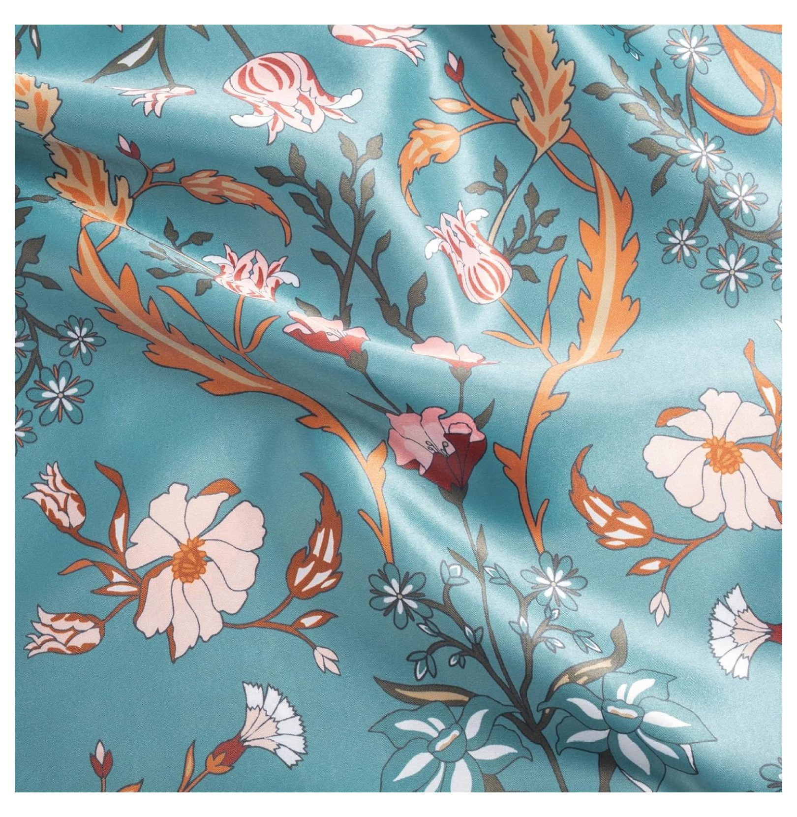 Boho Wildflower Vintage Floral Girl Body Pillow Cover Case Decorative Accent Long Couch Kids Bed Pregnancy Pillowcase 54x20 Turquoise Botanical Bohemian Farmhouse Cottagecore