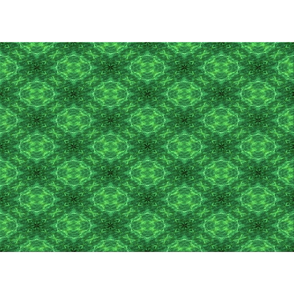 Ahgly Company Machine Washable Indoor Rectangle Transitional Green Area Rugs, 5' x 7'