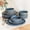 Ceylon Blue, variant on Ceramic Dinnerware Sets, Reactive Stoneware Plates and Bowls Sets,Highly Chip and Crack Resistant | Dishwasher & Microwave Safe Dishes Set, Service for 4 (12pc)