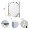 thumbnail image 5 of American Art Decor 4 Piece Teal & Gray Beach Theme Canvas Wall Decor With Hooks - Home Decor Print for Living Room, Bedroom, Bathroom, & Guest Room - (Elegant Shell, 20"x20"), 5 of 9