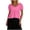 Pink, variant on Women's V Neck Puff Sleeve Ruffled Babydoll Loose Fit Casual Tops for Women Daily Wear