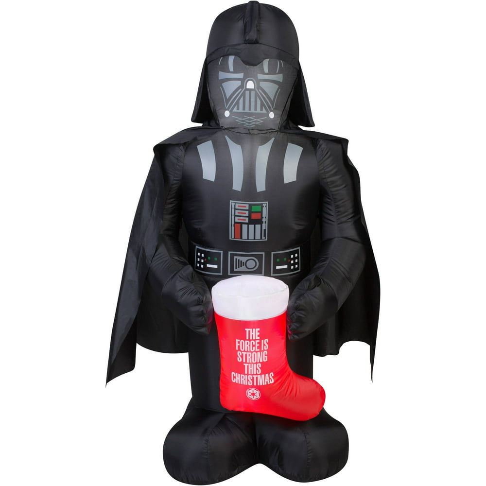 5' Airblown Inflatable Darth Vader with Stocking Star Wars Christmas