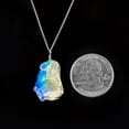 thumbnail image 3 of AA+ Natural Ultra Fire Raw Ethiopian Opal Rough Handmade Dainty Pendant Necklace For Women, Healing Chakra Crystals, Birthstone Jewelry, Rhodium Plated 925 Sterling Silver Chain 20 inch, Gift for Her, 3 of 6