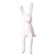 thumbnail image 3 of Figuras de conejo sentado de cerámica, esculturas de animales para estanterías de hoteles y oficinas. L blanca, 3 of 9