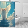 thumbnail image 4 of Zufioo Sunshine Cute Winged Cat Pattern Shower Curtain 72x72in, Waterproof Curtain for Bathroom-Waterproof, Mildew-proof, Quick-drying,Home Bathroom Supplies-One Size, 4 of 9