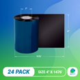 thumbnail image 2 of Thermal Transfer Wax Ribbon, 1 Inch Core, 24 Count, 4.00 in x 1476 ft, 2 of 5