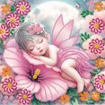 thumbnail image 3 of Pintura de diamante 5D DIY Kit de taladro de forma especial parcial Hada de las flores 30x30cm, 3 of 8