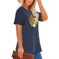 thumbnail image 3 of Anbech Sunflower Plus Size T-Shirts for Women Graphic Car with Sunflowers Print Oversize Short Sleeves T-Shirt with Round Neck, 3 of 4