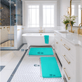 thumbnail image 2 of ComfiTime 2 Piece Bathroom Rugs Set – Thick Memory Foam, Non-Slip Bath Mat, Soft Plush Velvet Top, Ultra Absorbent, Small, Large & Long Rugs for Bathroom Floor, Teal, 22*42, 2PCS, 2 of 11