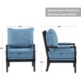 thumbnail image 3 of DUHOME Linen Fabric Spindle Accent Chair with Wood Frame,Spool Chairs with High Resilience Spring Cushion and Armrest Pads, Leisure Armchair for Living Room Bedroom Farmhouse Home Office, 3 of 14