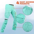 thumbnail image 3 of Women's Convertible Hiking Pants: 3 in 1 Zip-Off Lightweight Quick-Dry Water-Resistant with 5 Deep Pockets for Travel Light Blue L, 3 of 8