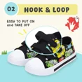 thumbnail image 3 of FUNCOO PLUS Kids Light Up Sneakers Toddler Boys Canvas Shoes, Skeleton Dinosaur, Size 6, 3 of 7
