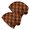 Orange and Black Checkered Pattern, variant on Blue Wavy Checkered Pattern 2 Pack Slouchy Beanie Hat, Warm Winter Skull Cap with Stretchy Fabric & Soft Texture, Stretchy Polyester Gifts for Birthday Christmas Thanksgiving
