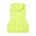thumbnail image 4 of Craaazy Women's Fashion Casual Solid Color Sporty Loose Sleeveless Hooded Tops with Pockets Loose Fit Workout Athletic Cover Up Gifts, 4 of 8