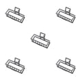 thumbnail image 1 of maskred Pinces de Mode Grand Style Simple à Portée de Main Style Simple Robuste Exquis Accessoires Barrettes pour les Femmes Sombre Blak / Rectangle 5Set, 1 of 6