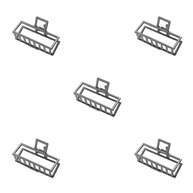 maskred Pinces de Mode Grand Style Simple à Portée de Main Style Simple Robuste Exquis Accessoires Barrettes pour les Femmes Sombre Blak / Rectangle 5Set