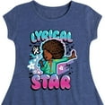 thumbnail image 3 of Karma's World - Lyrical Star Graffiti Style - Toddler & Youth Girls Fit & Flare Dress, 3 of 4