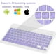 thumbnail image 3 of Innotech SC Combo de Teclado y Mouse Bluetooth Recargable, Retroiluminado a 7 Colores, Juego de Teclado de Mouse Inalámbrico Compacto Portátil Ultradelgado para Android, Windows, Tableta, Teléfono Celular, iPad 13 y Superior, Morado, 3 of 8