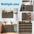 thumbnail image 6 of Black Striped Small Sink Skirt, Bathroom Vanity Cabinet Adhesive Curtain, Farmhouse Country Minimalist Tan Stripes Utility Under Sink Cover Decorative Kitchen Cabinet Curtains 10"x11", 6 of 8