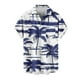 thumbnail image 1 of Mens Casual Manga Corta Botón Abajo Camisas Impresas Bolsillo Botón Turndown Cuello Top Blusa Camisa, 1 of 5