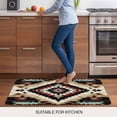 thumbnail image 6 of Boho Brown Teal Red Door Mat Indoor Outdoor, Southwestern Geometric Art Vintage Non Slip Welcome Mat with Rubber Backing, Absorbent Fabric Front Door Mats Entryway Rug for Home Patio Entrance 16"x24", 6 of 8
