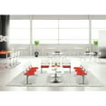 thumbnail image 2 of KFI Studios KOOL 3 Seat Reception Bench, White Back, Lime Green Seat, 2 of 2