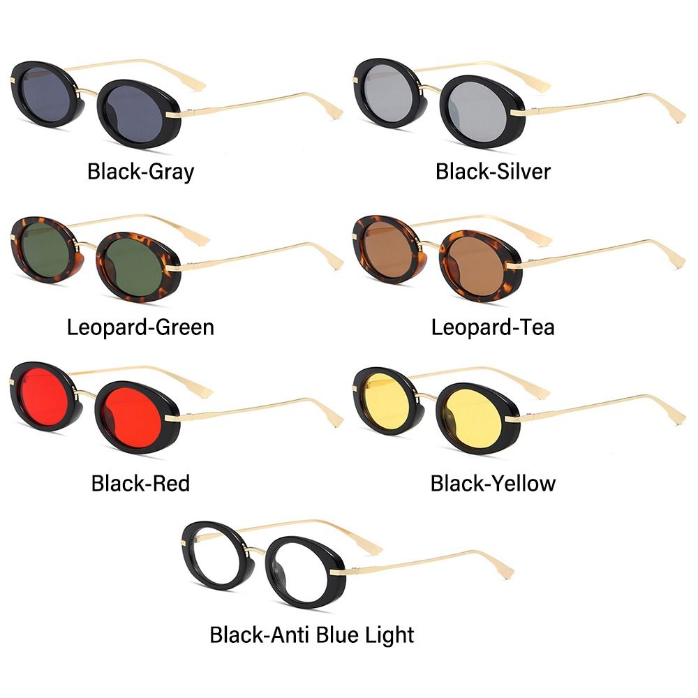 for Women & Men Retro Vintage Y2K Small Oval Sunglasses Hip  display picture 3