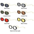 thumbnail image 2 of for Women & Men Retro Vintage Y2K Small Oval Sunglasses Hip Hop Sun Glasses UV400 Shades Punk Eyewear LEOPARD-TEA, 2 of 8