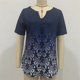 thumbnail image 1 of Camiseta con cuello en V para mujer, Top holgado de manga corta con estampado de botones, ropa de calle informal de uso diario, Verano, 1 of 5