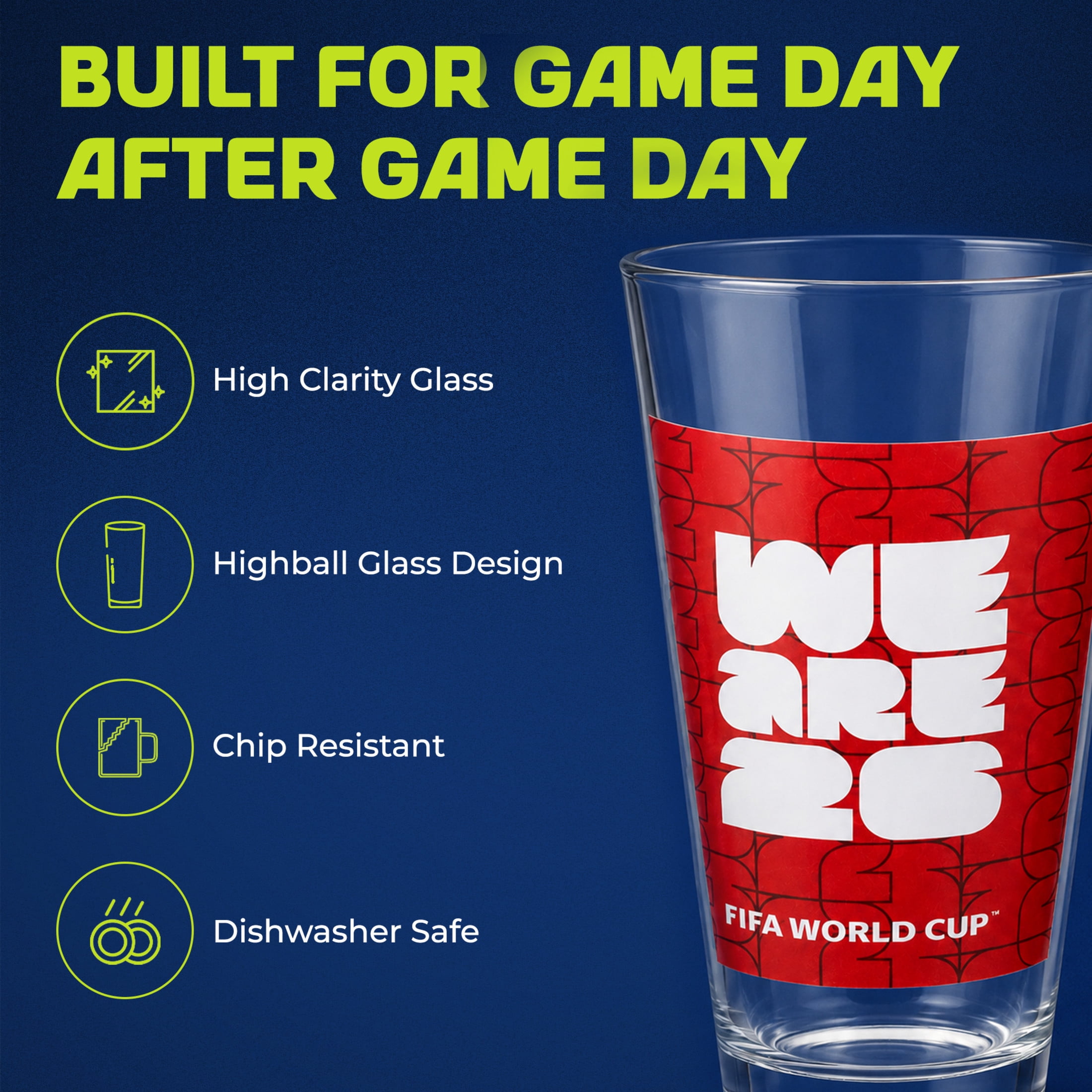 【新品　未使用】FIFA World Cup 2026 ビアグラス　2個 FIFA World Cup 2026 Trophy & We Are 26 Beer Glasses - 16 oz, 2pk
