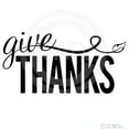 thumbnail image 2 of Give Thanks with Leaf Vinyl Lettering Wall Decal Sticker Fall Decor Thanksgiving Decals - Size: 6"H x 11.5"L - Color: Black, 2 of 5