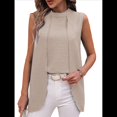 thumbnail image 2 of Camisetas Sin Mangas Informales de Negocios para Mujer, Atuendos de Verano Sin Mangas, Camisas de Trabajo Elegantes y de Moda de 2025. Albaricoque S, 2 of 8