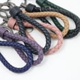 thumbnail image 1 of Leather Braided Woven Rope Keychain Lovely DIY Bag Hanging Pendant Exquisite Key Chain Car Keyring Holder Metal Jewelry for Men Green, 1 of 9