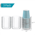 3 Pcs Bathroom Cup Dispenser 3 Oz Countertop Storage Mouthwash Cups