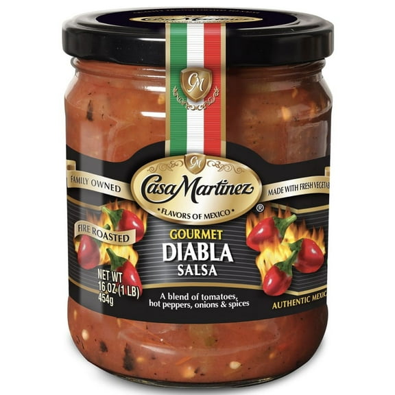 Casa Martinez Hot Fire Roasted Diabla Salsa, 16 oz
