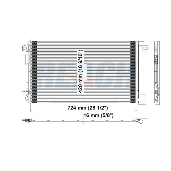 REACH 31-3649 Condenser for ENCLAVE/ACADIA/OUTLOOK 08-09