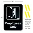 thumbnail image 2 of Employees Only Sign 9"x3", Pack of 3 (Black, 5x7"), 2 of 4